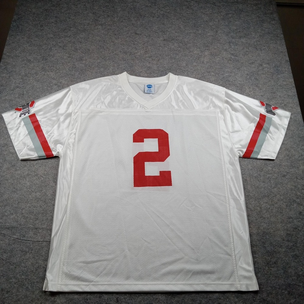 Ohio State Jersey Men XL White Red Mesh NCAA College Football Team Fan Throwback